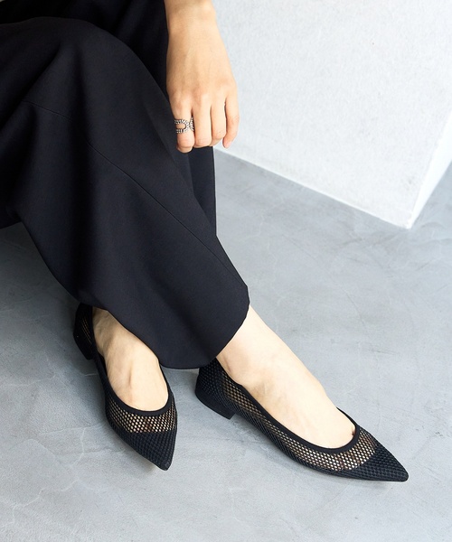 LE TALON（ルタロン）の「《追加》ポインテッドネットフラット（その他シューズ・レディース・ブラック×ブラック/アイボリー/ネイビー/ゴールド・21.5/22cm/22.5cm/23cm/23.5cm/24cm/24.5cm/25cm/25.5cm/21）」の3枚目の写真
