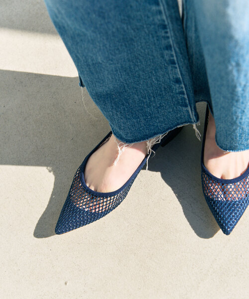 LE TALON（ルタロン）の「《追加》ポインテッドネットフラット（その他シューズ・レディース・ブラック×ブラック/アイボリー/ネイビー/ゴールド・21.5/22cm/22.5cm/23cm/23.5cm/24cm/24.5cm/25cm/25.5cm/21）」の4枚目の写真