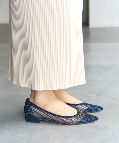 LE TALON（ルタロン）の「《追加》ポインテッドネットフラット（その他シューズ・レディース・ブラック×ブラック/アイボリー/ネイビー/ゴールド・21.5/22cm/22.5cm/23cm/23.5cm/24cm/24.5cm/25cm/25.5cm/21）」の6枚目の写真