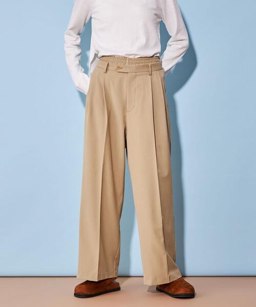 CITEN（シテン）の「＜CITEN＞レイヤード ウエスト ワイド スラックス（スラックス・レディース・グレー/ベージュ/ブラック・M/S）」の4枚目の写真