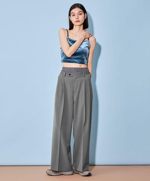 CITEN（シテン）の「＜CITEN＞レイヤード ウエスト ワイド スラックス（スラックス・レディース・グレー/ベージュ/ブラック・M/S）」の9枚目の写真