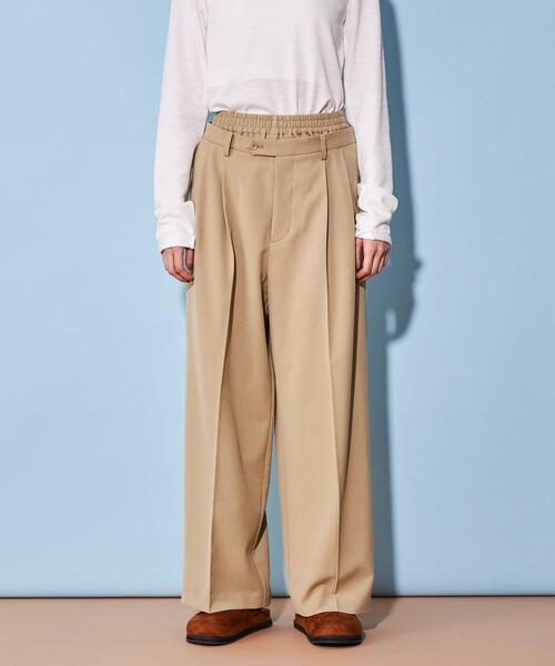 CITEN（シテン）の「＜CITEN＞レイヤード ウエスト ワイド スラックス（スラックス・レディース・グレー/ベージュ/ブラック・M/S）」の10枚目の写真