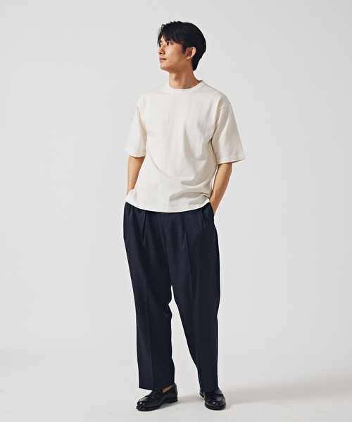 EDIFICE（エディフィス）の「16ゲージ シルクミックス プレーティングニットTシャツ（ニット/セーター・メンズ・ブラック/ホワイト・MEDIUM/LARGE）」の10枚目の写真