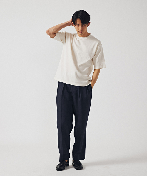 EDIFICE（エディフィス）の「16ゲージ シルクミックス プレーティングニットTシャツ（ニット/セーター・メンズ・ブラック/ホワイト・MEDIUM/LARGE）」の11枚目の写真