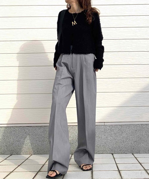 Q（キュー）の「フェイクレザーバケットバッグ（トートバッグ・レディース・キャメル/ブラック・MEDIUM）」の13枚目の写真