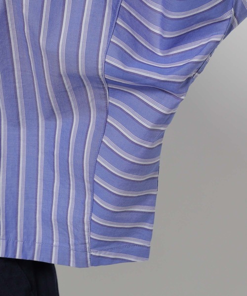 niko and...（ニコアンド）の「マーセドルマンバンドシャツ（シャツ/ブラウス・レディース・ブルー/ラベンダー/ピンク/ホワイト/グリーン・BIG(L)/SHORT）」の18枚目の写真