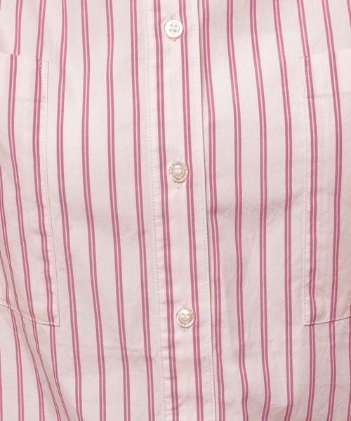 niko and...（ニコアンド）の「マーセドルマンバンドシャツ（シャツ/ブラウス・レディース・ブルー/ラベンダー/ピンク/ホワイト/グリーン・BIG(L)/SHORT）」の15枚目の写真