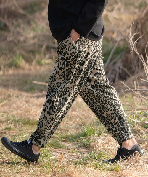 新品 カンビオ レオパード柄 バルーン イージーパンツ M サルエル ヒョウ柄 CAMBIO レオパード バルーンパンツ 新品 カンビオ レオパード柄