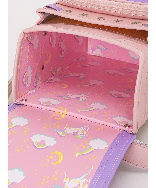 fafa（フェフェ）の「【早期特典付】2027年新入学ランドセル - ライラックxパウダーピンク（クラリーノ / キューブ型）（ランドセル・キッズ・ライラック・FREE）」の2枚目の写真