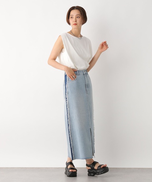 LEPSIM(レプシィム)の「サイドライン加工デニムスカート 116414(デニムスカート・レディース・ブラック/ライトブルー・LARGE/MEDIUM)」の15枚目の写真