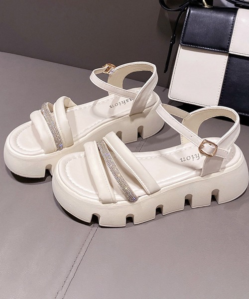 Miniministore(ミニミニストア)の「厚底サンダル レディース 美脚シューズ(サンダル・レディース・アイボリー/ブラック・24.5cm/24.0cm/23.5cm/23.0cm/22.5cm)」の17枚目の写真