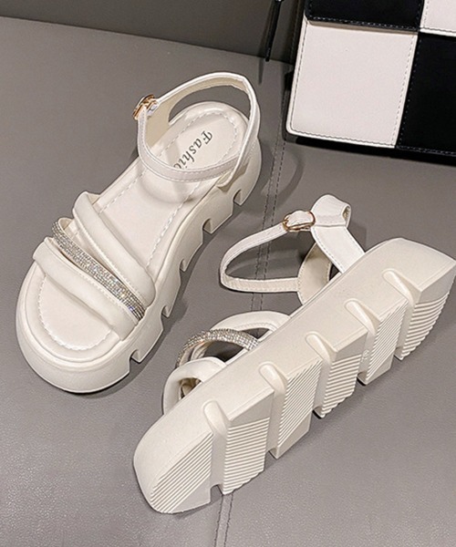 Miniministore(ミニミニストア)の「厚底サンダル レディース 美脚シューズ(サンダル・レディース・アイボリー/ブラック・24.5cm/24.0cm/23.5cm/23.0cm/22.5cm)」の19枚目の写真