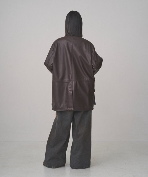 Juha（ユハ）の「RIDING LEATHER JACKET（ブルゾン・メンズ・ブラック/ブラウン・3/4）」の10枚目の写真