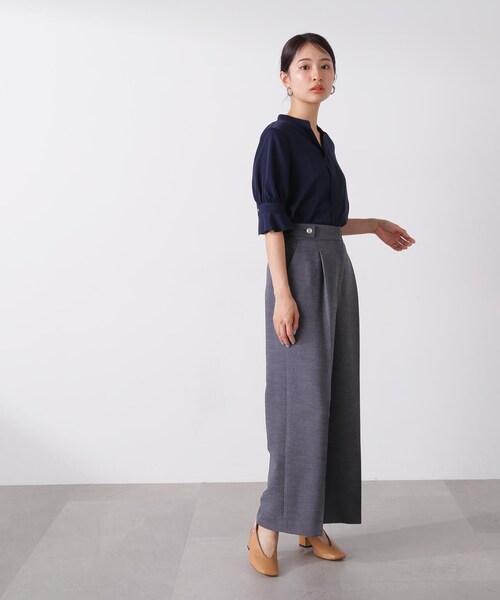 N.(N. Natural Beauty Basic)(エヌエヌナチュラルビューティーベーシック)の「◆【S Size Line】スラブツイードワイドパンツ(その他パンツ・レディース・ベージュ/オフホワイト/グレー・MEDIUM/SMALL)」の12枚目の写真