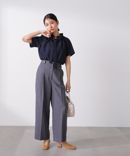 N.(N. Natural Beauty Basic)(エヌエヌナチュラルビューティーベーシック)の「◆【S Size Line】スラブツイードワイドパンツ(その他パンツ・レディース・ベージュ/オフホワイト/グレー・MEDIUM/SMALL)」の5枚目の写真