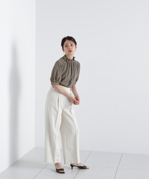 N.(N. Natural Beauty Basic)(エヌエヌナチュラルビューティーベーシック)の「◆【S Size Line】スラブツイードワイドパンツ(その他パンツ・レディース・ベージュ/オフホワイト/グレー・MEDIUM/SMALL)」の8枚目の写真