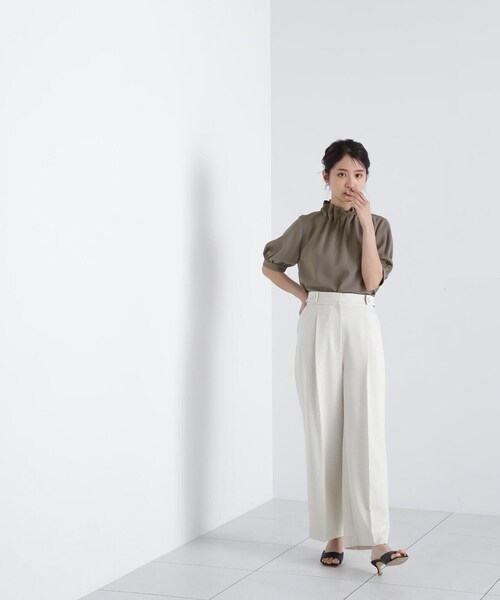 N.(N. Natural Beauty Basic)(エヌエヌナチュラルビューティーベーシック)の「◆【S Size Line】スラブツイードワイドパンツ(その他パンツ・レディース・ベージュ/オフホワイト/グレー・MEDIUM/SMALL)」の9枚目の写真