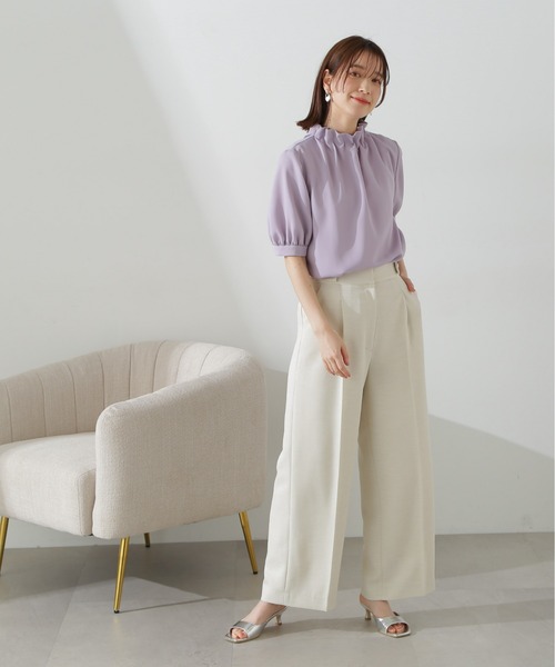 N.(N. Natural Beauty Basic)(エヌエヌナチュラルビューティーベーシック)の「◆【S Size Line】スラブツイードワイドパンツ(その他パンツ・レディース・ベージュ/オフホワイト/グレー・MEDIUM/SMALL)」の13枚目の写真