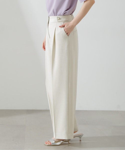 N.(N. Natural Beauty Basic)(エヌエヌナチュラルビューティーベーシック)の「◆【S Size Line】スラブツイードワイドパンツ(その他パンツ・レディース・ベージュ/オフホワイト/グレー・MEDIUM/SMALL)」の22枚目の写真