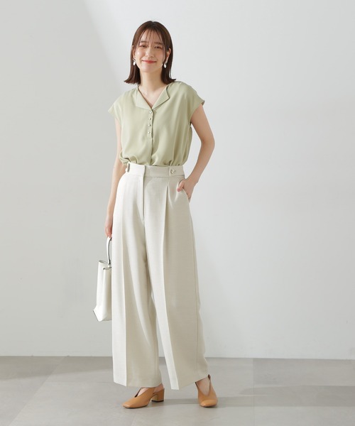 N.(N. Natural Beauty Basic)(エヌエヌナチュラルビューティーベーシック)の「◆【S Size Line】スラブツイードワイドパンツ(その他パンツ・レディース・ベージュ/オフホワイト/グレー・MEDIUM/SMALL)」の17枚目の写真