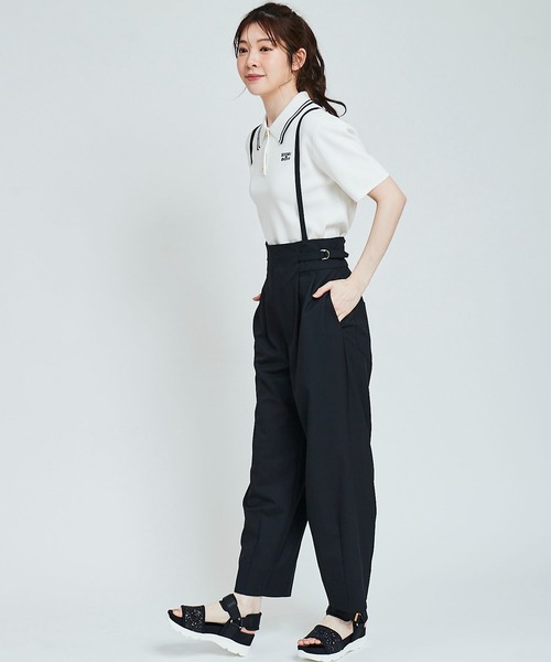 31 Sons de mode(トランテアン ソン ドゥ モード)の「サス付きカーブパンツ(その他パンツ・レディース・ブラック/グレー・36/38)」の13枚目の写真
