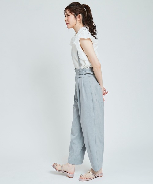 31 Sons de mode(トランテアン ソン ドゥ モード)の「サス付きカーブパンツ(その他パンツ・レディース・ブラック/グレー・36/38)」の21枚目の写真