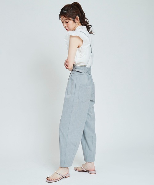 31 Sons de mode(トランテアン ソン ドゥ モード)の「サス付きカーブパンツ(その他パンツ・レディース・ブラック/グレー・36/38)」の22枚目の写真