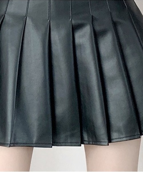 NANEA(ナネア)の「ベルト付きプリーツミニスカート インナーパンツ付き(スカート・レディース・ブラック/ブラウン・SMALL/MEDIUM/LARGE/X-LARGE)」の3枚目の写真
