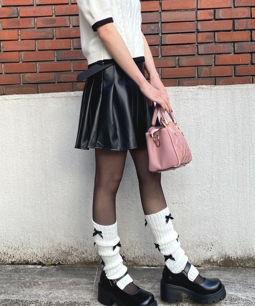 NANEA(ナネア)の「ベルト付きプリーツミニスカート インナーパンツ付き(スカート・レディース・ブラック/ブラウン・SMALL/MEDIUM/LARGE/X-LARGE)」の6枚目の写真