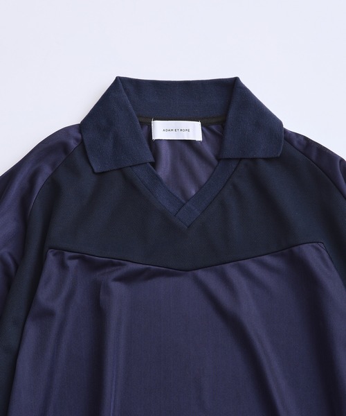 ADAM ET ROPE'(アダムエロペ)の「【UNIFORM/ユニフォーム】 POLO ショートスリーブ ゲームシャツ / 透湿性 / 通気性 / ユニセックス(Tシャツ/カットソー・メンズ・ネイビー/ベージュ/ライトグレー・L/M)」の4枚目の写真