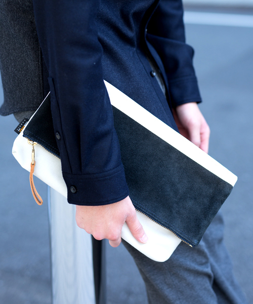 AS2OV(アッソブ)の「【AS2OV】CLUCH BAG(クラッチバッグ・メンズ・ホワイト/ブラック/ネイビー/グレー/バーガンディー・FREE)」の2枚目の写真
