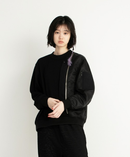 STOF(ストフ)の「STOF/ストフ/Trompe l'oeil Pulover(スウェット・メンズ・ブラック/カーキ・SMALL/MEDIUM)」の2枚目の写真