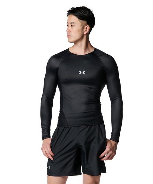 UNDER ARMOUR(アンダーアーマー)の「UAアイソチル コンプレッション ロングスリーブ クルーネック シャツ(ベースボール/メンズ)(Tシャツ/カットソー・メンズ・ブラック・M/2XL/L/S/XL/3XL)」の1枚目の写真