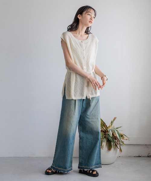 2体セット LOWRYS FARM（ローリーズファーム）の「2WAYメッシュカーディガン