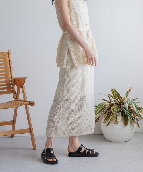 LOWRYS FARM(ローリーズファーム)の「2WAYメッシュカーディガン*スカート2P 110152(ワンピース・レディース・ブラウン/ブラック/アイボリー・FREE)」の20枚目の写真