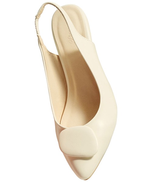 RANAN(ラナン)の「モチーフデザインバックストラップパンプス(サンダル・レディース・ベージュ系その他/オレンジ/ブラック/アイボリー/ブルー・S/M/L/LL)」の2枚目の写真