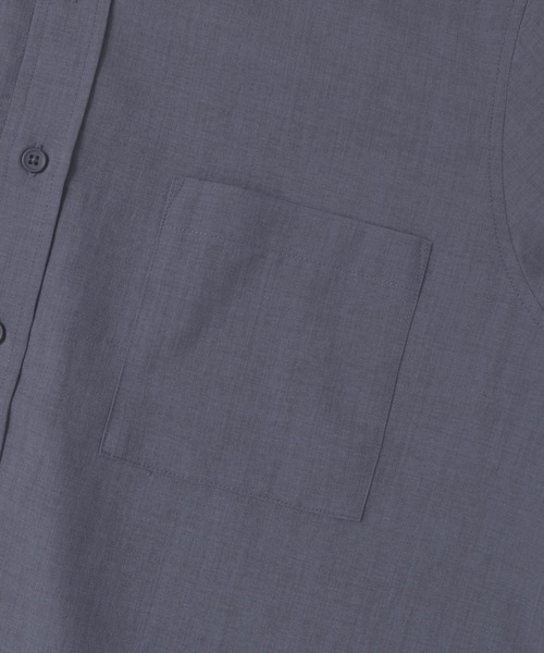 ITEMS URBANRESEARCH（アイテムズ アーバンリサーチ）の「『イージーケア/UVカット』『セットアップ対応』クイックドライ リネンタッチ 半袖シャツ（シャツ/ブラウス・メンズ・ブラック/チャコールグレー/グリーン系その他/ブルー・MEDIUM/LARGE）」の6枚目の写真
