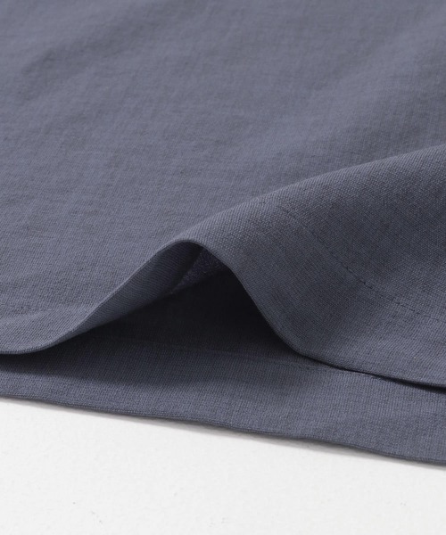 ITEMS URBANRESEARCH（アイテムズ アーバンリサーチ）の「『イージーケア/UVカット』『セットアップ対応』クイックドライ リネンタッチ 半袖シャツ（シャツ/ブラウス・メンズ・ブラック/チャコールグレー/グリーン系その他/ブルー・MEDIUM/LARGE）」の8枚目の写真