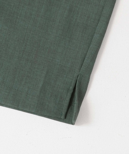 ITEMS URBANRESEARCH（アイテムズ アーバンリサーチ）の「『イージーケア/UVカット』『セットアップ対応』クイックドライ リネンタッチ 半袖シャツ（シャツ/ブラウス・メンズ・ブラック/チャコールグレー/グリーン系その他/ブルー・MEDIUM/LARGE）」の9枚目の写真