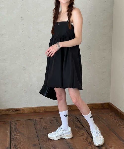 Per sist ence(パーシエンス)の「ブロードバルーンミニキャミワンピース(ワンピース・レディース・ブラック/オフホワイト/ブルー・FREE)」の11枚目の写真