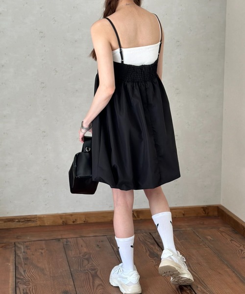 Per sist ence(パーシエンス)の「ブロードバルーンミニキャミワンピース(ワンピース・レディース・ブラック/オフホワイト/ブルー・FREE)」の13枚目の写真