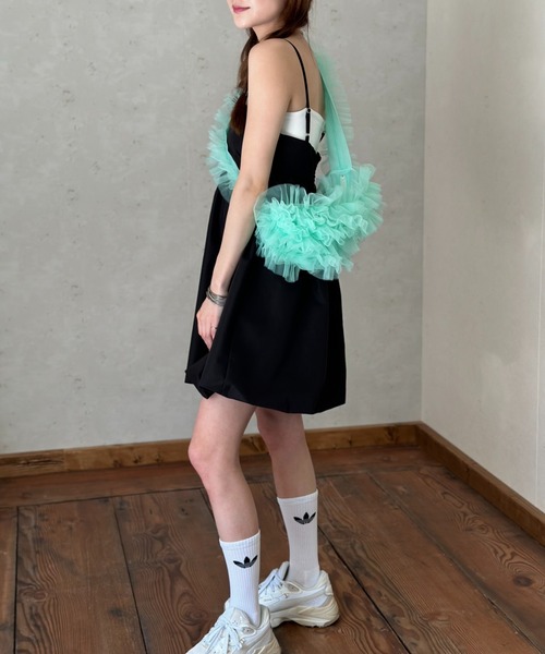 Per sist ence(パーシエンス)の「ブロードバルーンミニキャミワンピース(ワンピース・レディース・ブラック/オフホワイト/ブルー・FREE)」の21枚目の写真