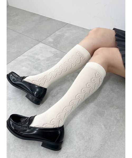 PHILLY(フィリー)の「【PHILLY】メッシュデザインハイソックス(ソックス/靴下・レディース・その他1/その他2・FREE)」の2枚目の写真