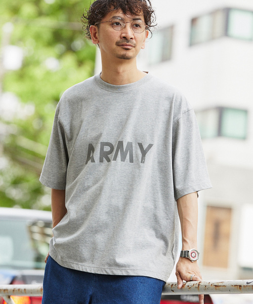 ARMY TWILL(アーミーツイル)の「ARMY TWILL / アーミーツイル 別注 18/OE PRINT Tee(Tシャツ/カットソー・メンズ・ブラック系その他/グレー/ブラック/カーキ/ホワイト/ホワイト系その他/ライトグリーン/ネイビー・MEDIUM/LARGE)」の6枚目の写真