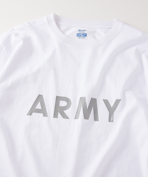 ARMY TWILL(アーミーツイル)の「ARMY TWILL / アーミーツイル 別注 18/OE PRINT Tee(Tシャツ/カットソー・メンズ・ブラック系その他/グレー/ブラック/カーキ/ホワイト/ホワイト系その他/ライトグリーン/ネイビー・MEDIUM/LARGE)」の2枚目の写真