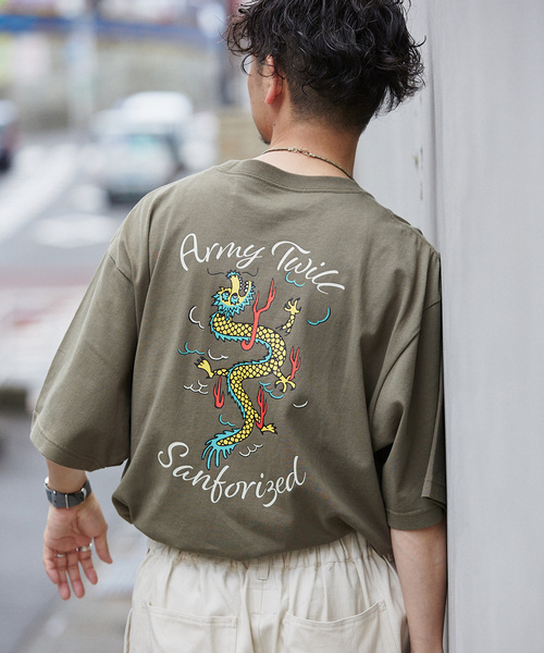 ARMY TWILL(アーミーツイル)の「ARMY TWILL / アーミーツイル 別注 18/OE PRINT Tee(Tシャツ/カットソー・メンズ・ブラック系その他/グレー/ブラック/カーキ/ホワイト/ホワイト系その他/ライトグリーン/ネイビー・MEDIUM/LARGE)」の7枚目の写真