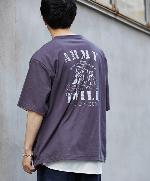 ARMY TWILL(アーミーツイル)の「ARMY TWILL / アーミーツイル 別注 18/OE PRINT Tee(Tシャツ/カットソー・メンズ・ブラック系その他/グレー/ブラック/カーキ/ホワイト/ホワイト系その他/ライトグリーン/ネイビー・MEDIUM/LARGE)」の20枚目の写真