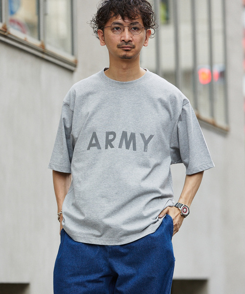 ARMY TWILL(アーミーツイル)の「ARMY TWILL / アーミーツイル 別注 18/OE PRINT Tee(Tシャツ/カットソー・メンズ・ブラック系その他/グレー/ブラック/カーキ/ホワイト/ホワイト系その他/ライトグリーン/ネイビー・MEDIUM/LARGE)」の9枚目の写真