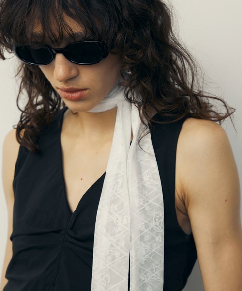 uyu.(ウユ)の「Tulle Ribbon Stall / チュールリボンスカーフ【uyu./ウユ】(ストール/ショール・レディース・ホワイト系その他/ホワイト系その他2・FREE)」の7枚目の写真