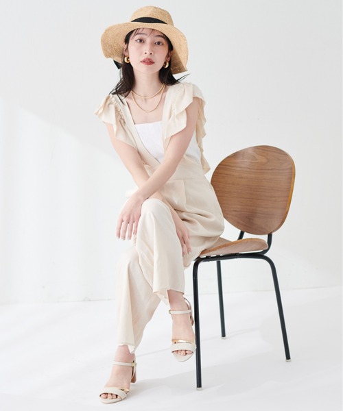 驚きの値段 natural couture（ナチュラルクチュール）の「麻レーヨン サロペット・オーバーオール・オールインワン
